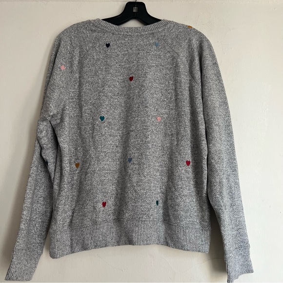 Rails Mika Heart Embroidery Sweatshirt size Small Gray - Picture 9 of 10